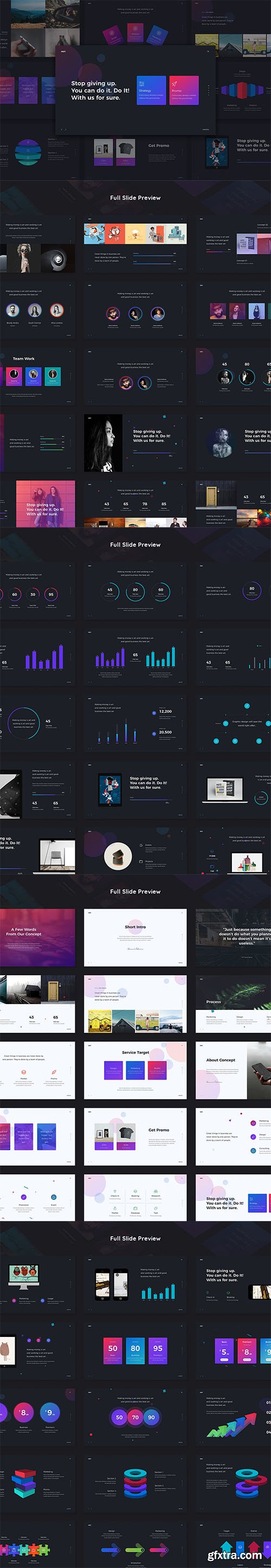 Motion - Gradient & Creative Template (PPTX) and Keynote (KEY)