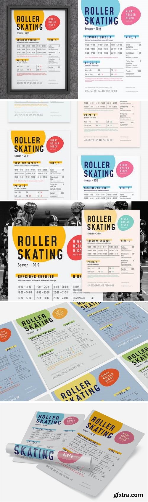 Roller Skating Schedule Poster Template