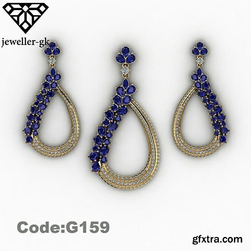 Cgtrader - earring and medal 3D model