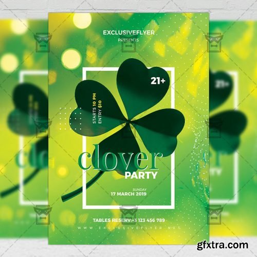 Clover Party Flyer - Seasonal A5 Template
