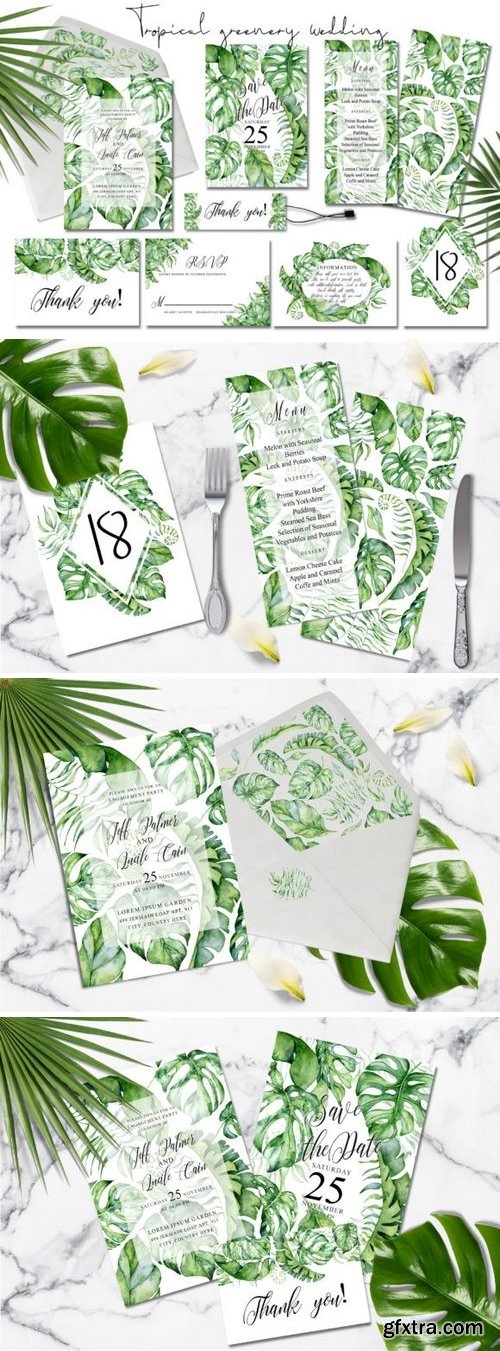 CM - Tropical Greenery Wedding Suit 3499110