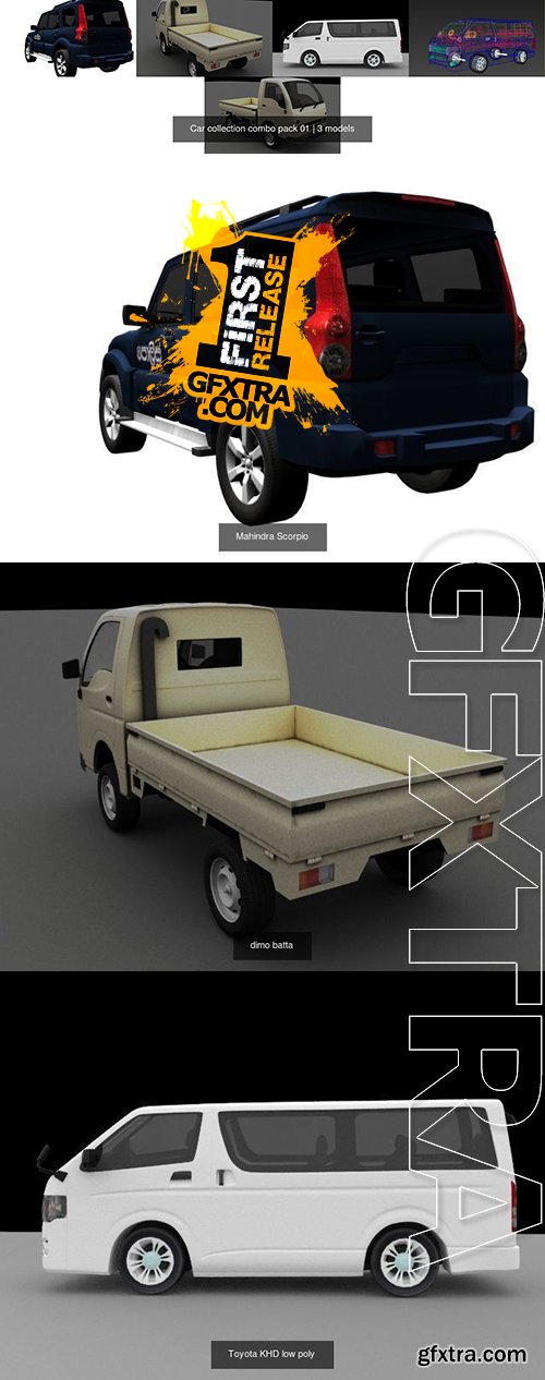 Cgtrader - Car collection combo pack 01