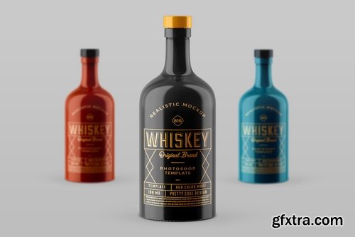 Whiskey Bottle Mock-up Template
