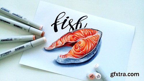 Food Sketching: Fish With Markers