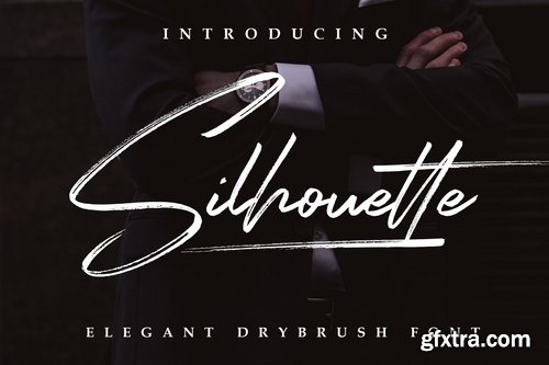 Silhouette Elegant Dry Brush Font
