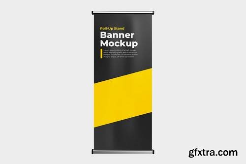 Roll-up stand banner mock-up template