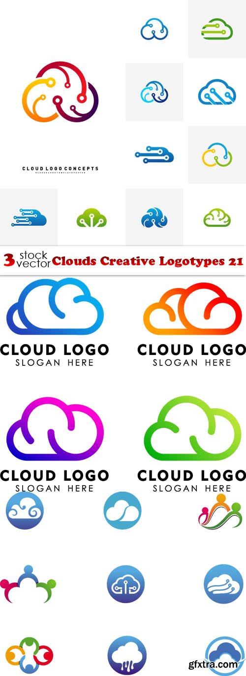 Vectors - Clouds Creative Logotypes 21