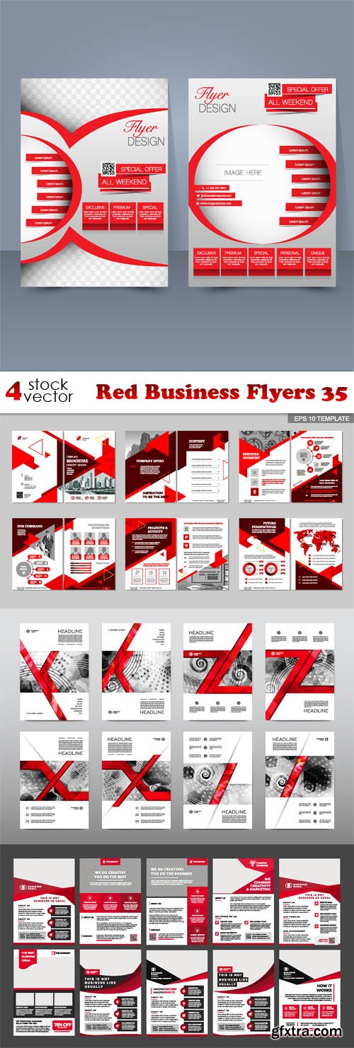 Vectors - Red Business Flyers 35