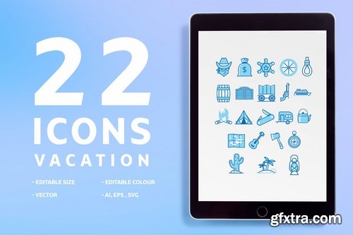 22 icons Vacation
