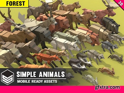 Simple Forest Animals - Cartoon Assets