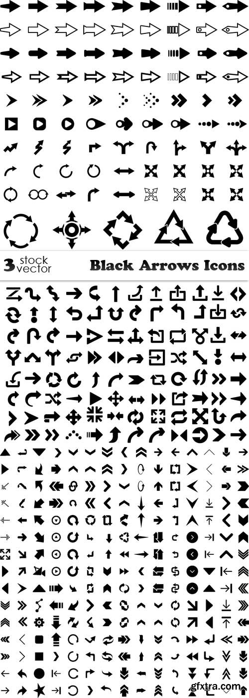 Vectors - Black Arrows Icons