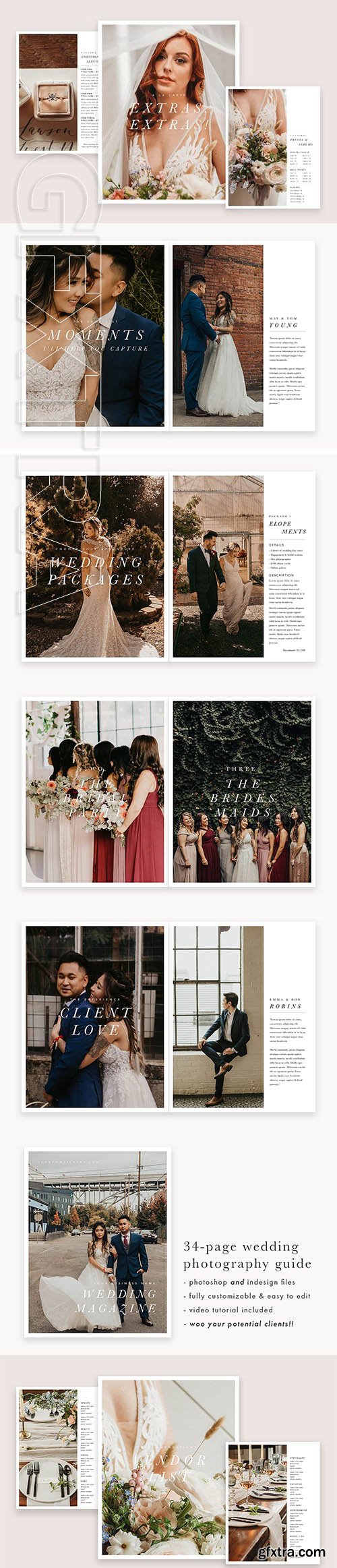 CreativeMarket - 34-Page Wedding Photography Magazine 3458475