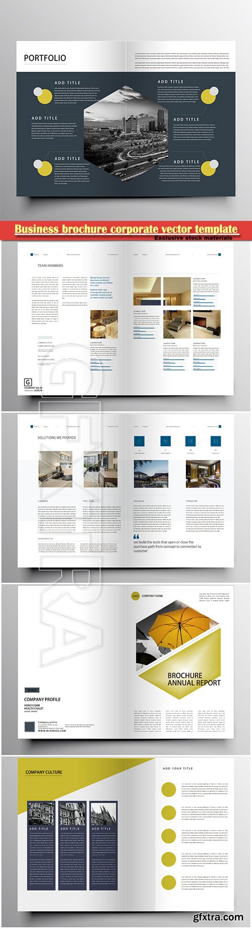 Business brochure corporate vector template, magazine flyer mockup # 55
