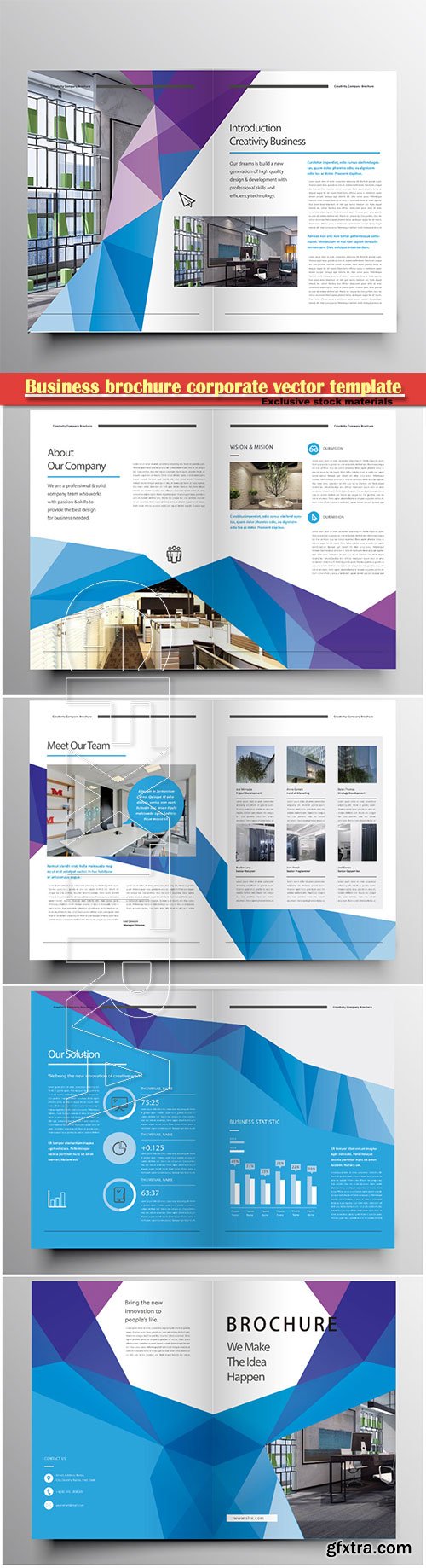 Business brochure corporate vector template, magazine flyer mockup # 58