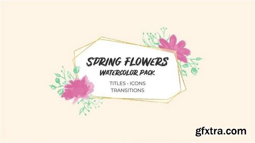 MotionArray Spring Flowers. Watercolor Pack 189376