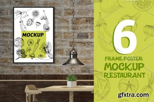 CreativeMarket - Mockup Bundle Poster Restaurant 3495742