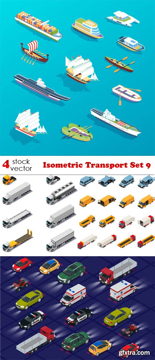 Vectors - Isometric Transport Set 9