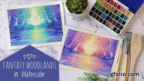 Fantasy Woodlands in Watercolor