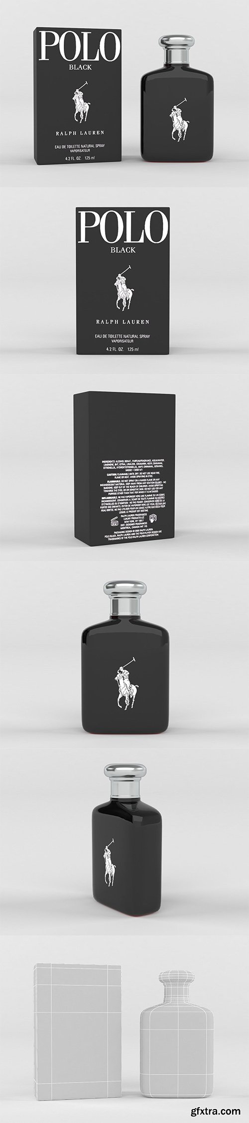 Cgtrader - Polo Black by Ralph Lauren for Men 3D model