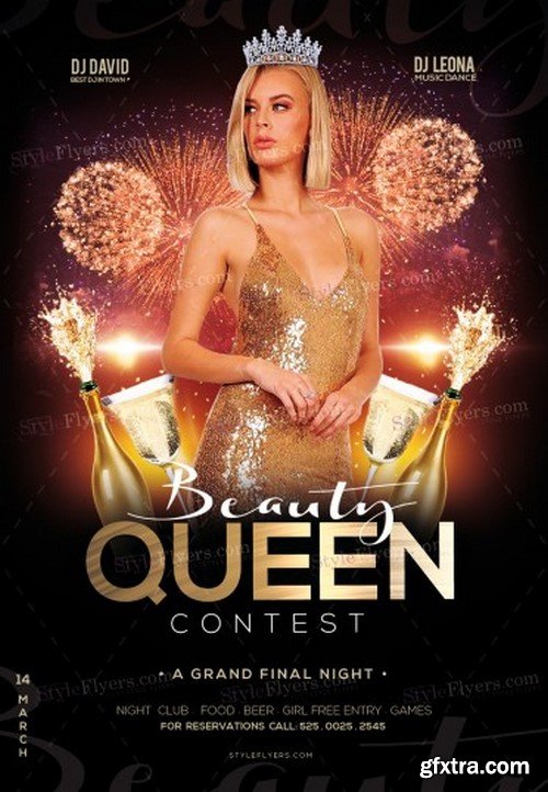 Beauty Queen Contest PSD Flyer Template