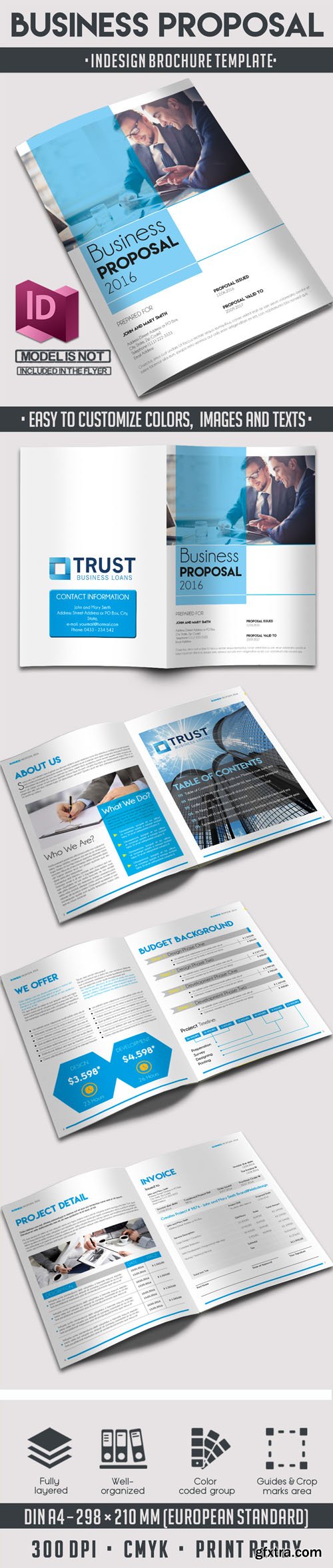 8 Pages Business Proposal Indesign A4 Brochure INDD Template