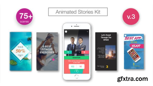 VideoHive Animated Stories Kit // Instagram, Snapchat, Facebook 21437547