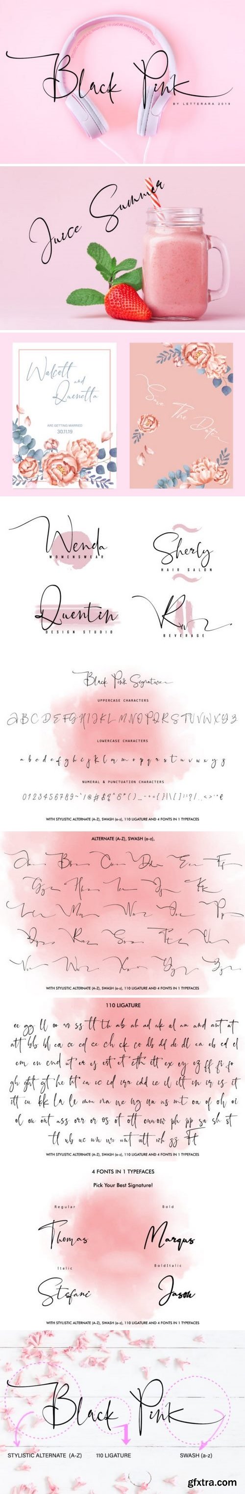 Black Pink Family Font