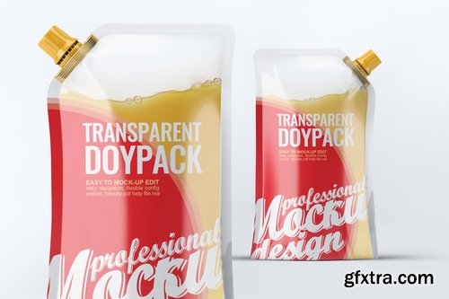 Transparent Doypack Package Mock-Up