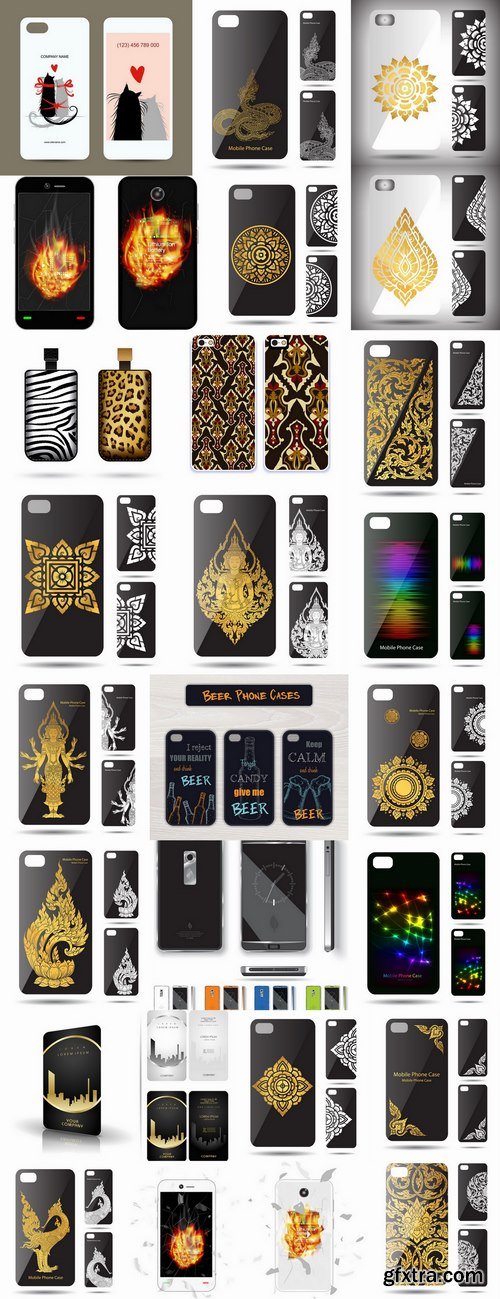 Cover for mobile phone case bag a tablet a vector image 25 EPS