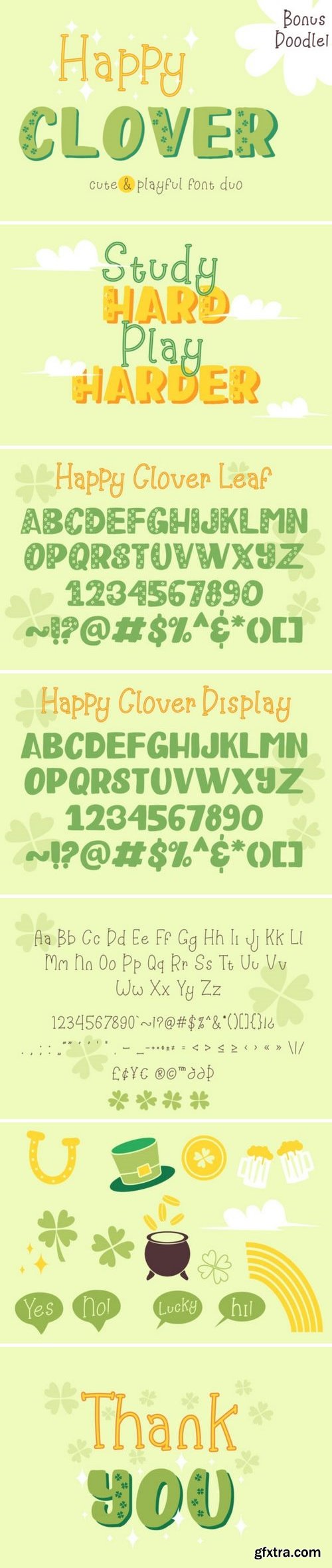 Happy Clover Duo Font