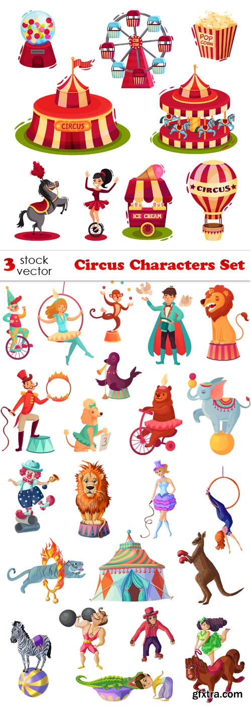 Vectors - Circus Characters Set