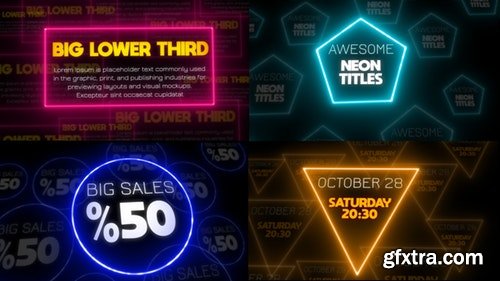 MotionArray Neon Titles Pack 191125