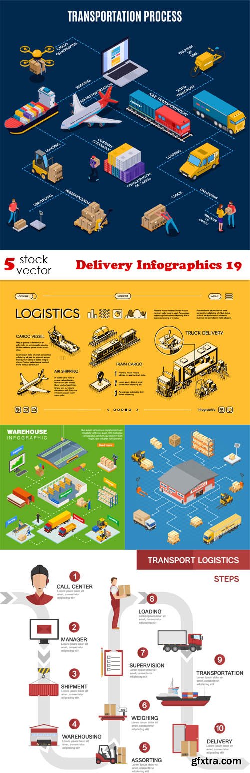 Vectors - Delivery Infographics 19