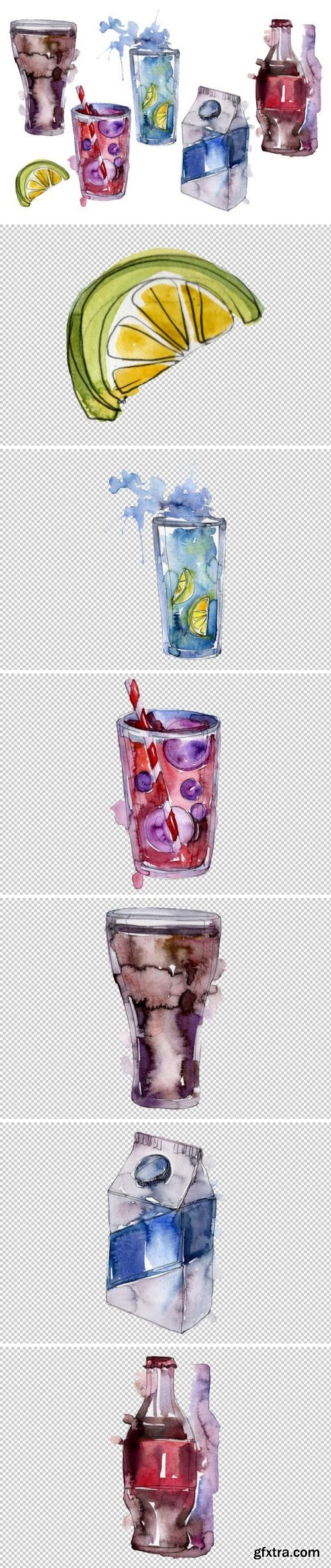 CM - Gin Drinks Watercolor png 3546742
