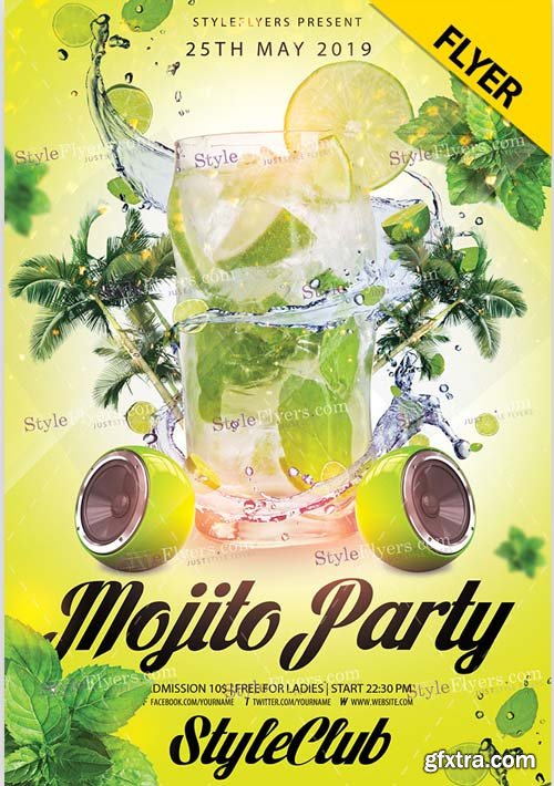 Mojito Party V9 2019 PSD Flyer Template