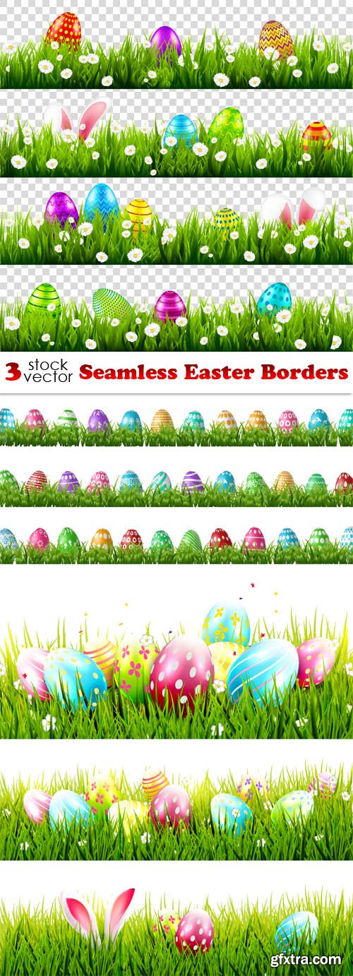 Vectors - Seamless Easter Borders