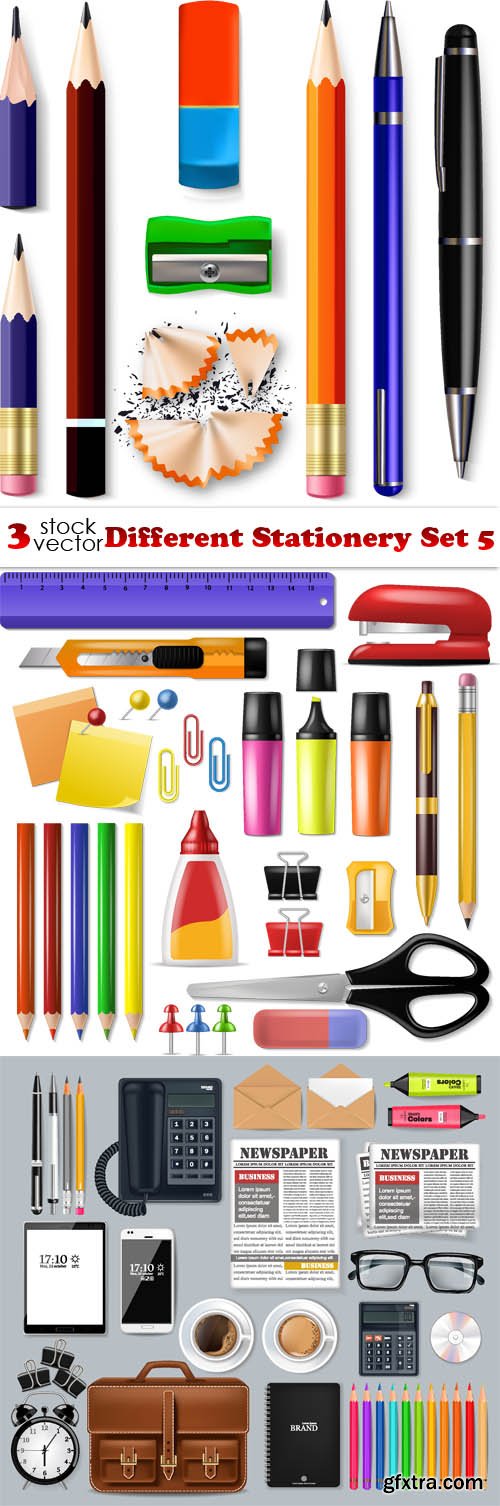 Vectors - Different Stationery Set 5