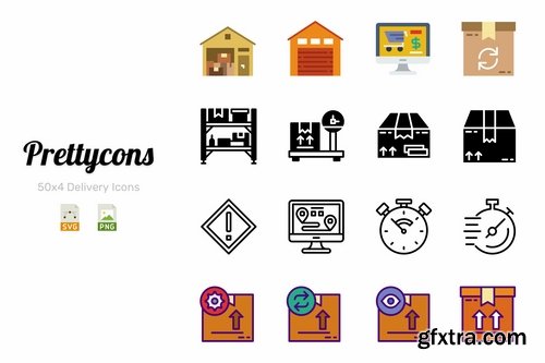 Prettycons - 200 Delivery Icons Vol.1