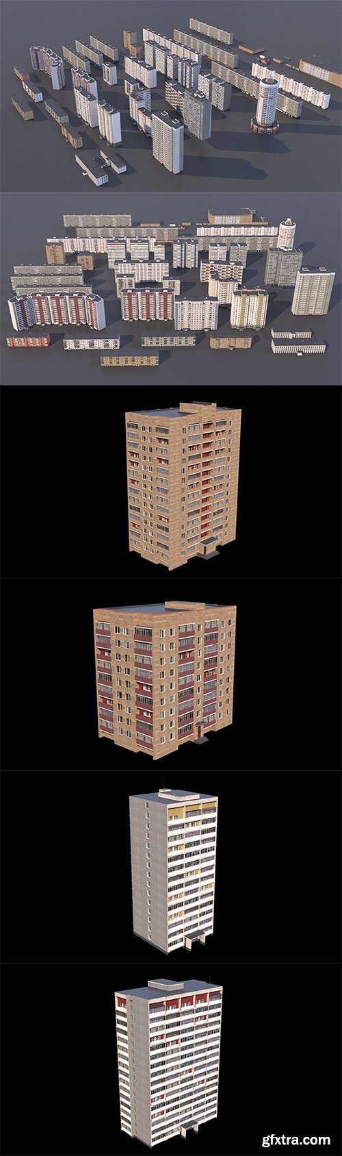 Cgtrader - Russian buildings pack 3D model