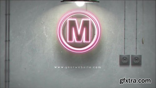 MotionArray Neon Lamp Lights Logo Reveal 193043
