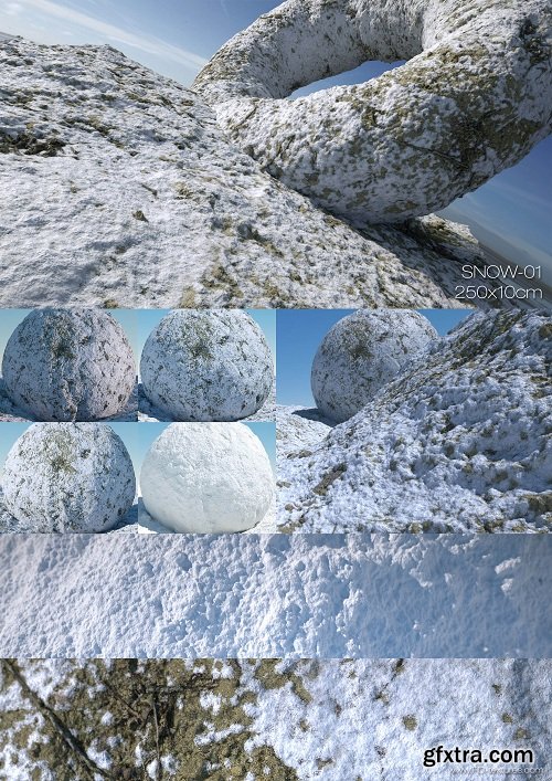 Snow 01 PBR Textures Set
