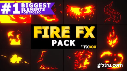 Videohive 2D FX Fire Elements 23313410