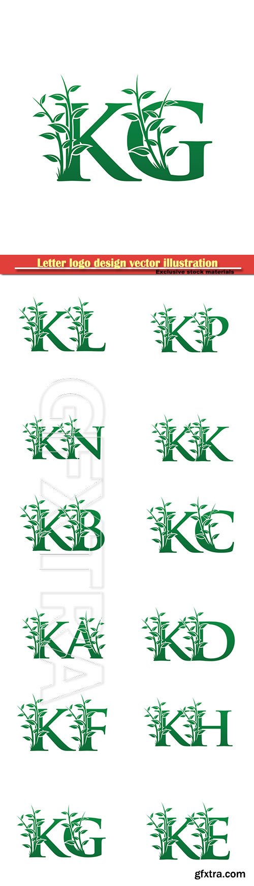 Letter logo design vector illustration template # 23