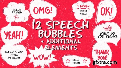 MotionArray Funny Speech Bubbles And Elements Pack 196149