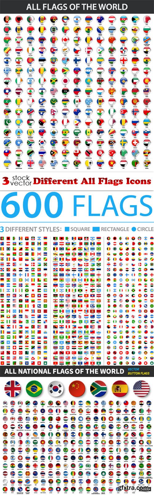 Vectors - Different All Flags Icons