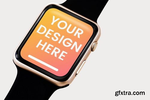mockup smartwatch isolated on whtie background