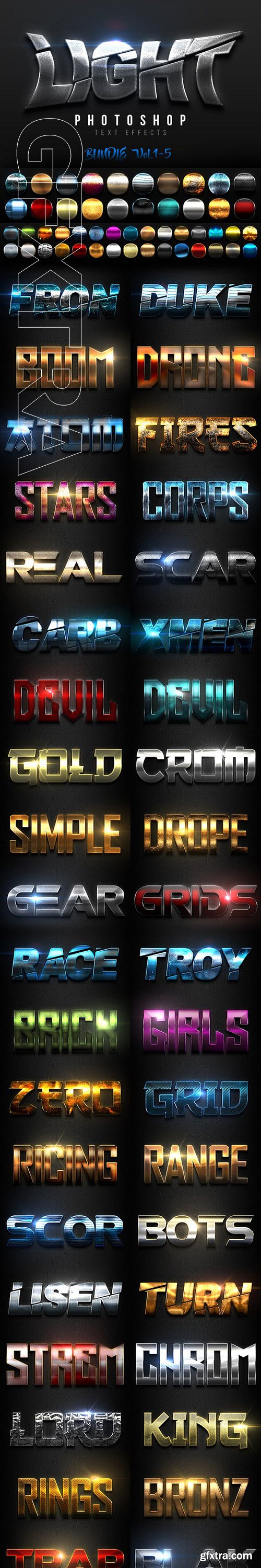 GraphicRiver - Light Text Effects Bundle I 23371204