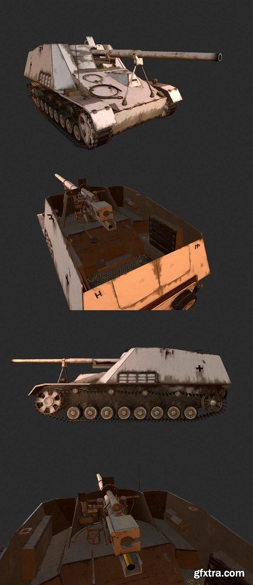 Nashorn Tank Destroyer – 3D Model