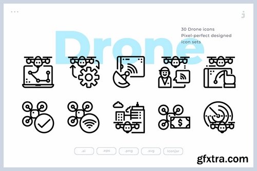 30 Drone Icons
