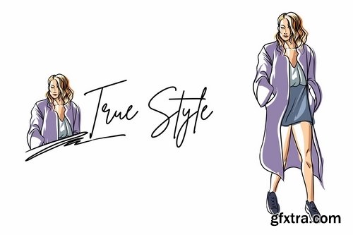 True Style - Fashion Girl Feminine Logo
